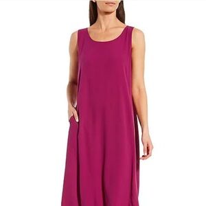EILEEN FISHER Raspberry Knee Length Shift Pullover Dress NWOT